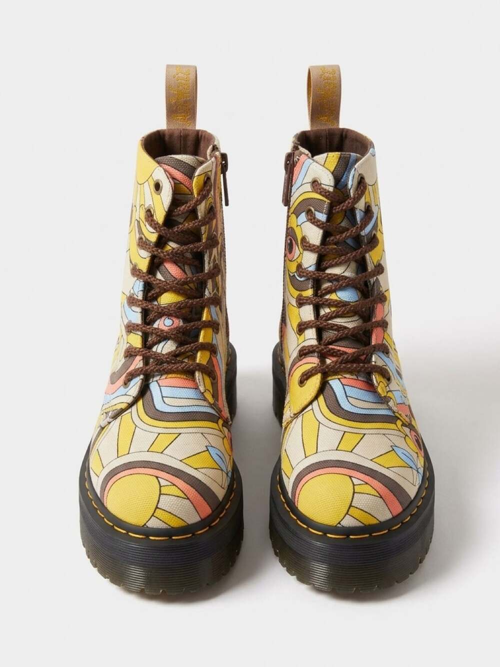 Dr. Martens Jadon Retro Ray Kemble Canvas Platform 8-Eye Boots